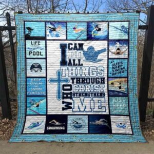 Swiming All I Can Do Quilt Blanket Lu88  Quilt